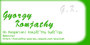 gyorgy komjathy business card